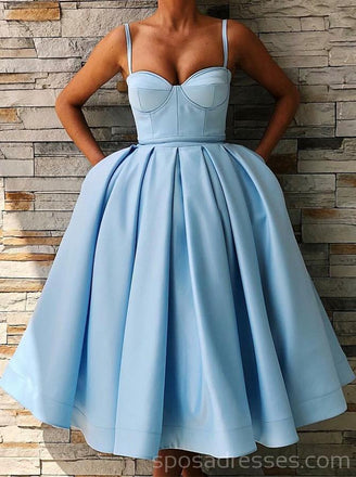 Straps Simple Blue Unique Cheap Homecoming Dresses Online, Cheap Short Prom Dresses, CM770