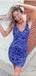 Unique Design Blue Short Homecoming Dresses,Cheap Short Prom Dresses,CM940