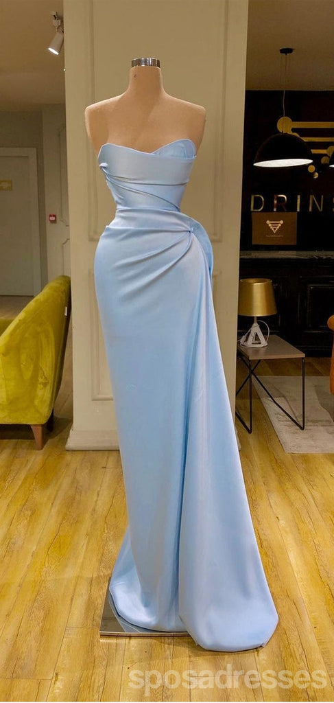 Blue Mermaid Sweetheart Cheap Long Prom Dresses,Evening Party Dresses,12896