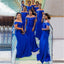 Blue Mermaid Off Shoulder Lace Applique Bridesmaid Dresses Gown Online, WG1043
