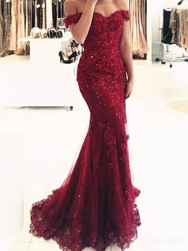 Off Shoulder Lace Mermaid Sexy Long Prom Dresses Off Shoulder Lace Mermaid Sexy Long Prom Dresses
