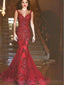 Red Sparkly Sequin Mermaid Long Prom Dresses, Backless Long Prom Dresses,PD0077