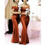 Burgundy Mermaid One Shoulder Cheap Long Bridesmaid Dresses,WG1423