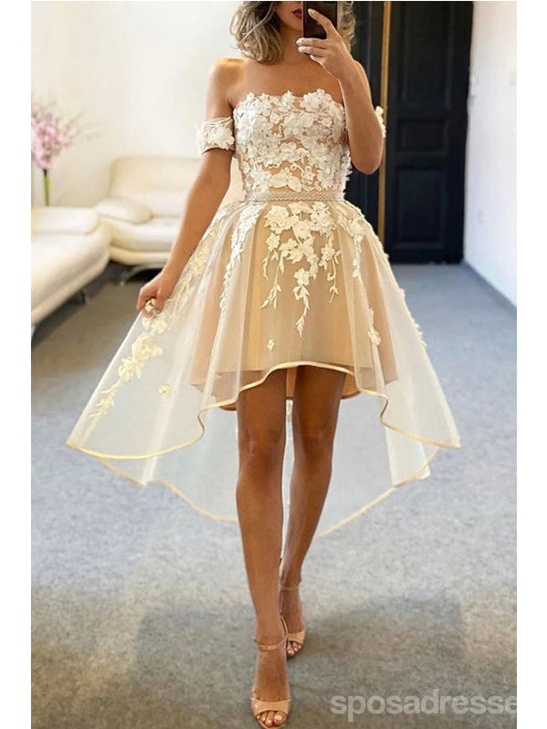 Champagne Off Shoulder Short Homecoming Dresses,Cheap Short Prom Dress SposaDresses Champagne Off Shoulder Short Homecoming Dresses,Cheap Short Prom Dress SposaDresses