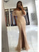 Sparkly Sheath Off Shoulder Side Slit Maxi Long Prom Dresses,13249