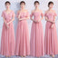 Mismatched Pink Chiffon Cheap Bridesmaid Dresses Online,WG755