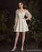 Light Champagne Off Shoulder Short Homecoming Dresses Online, Cheap Short Prom Dresses, CM850