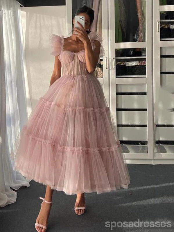 Simple Pink A-line Straps Cheap Long Prom Dresses Online,Dance Dresses,12577