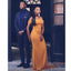 Yellow Mermaid One Shoulder Cheap Long Bridesmaid Dresses,WG1425