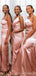 Mismatched Pink Mermaid Cheap Long Bridesmaid Dresses Online,WG1655