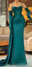 Sexy Green Mermaid Spaghetti Straps Cheap Long Prom Dresses,13073