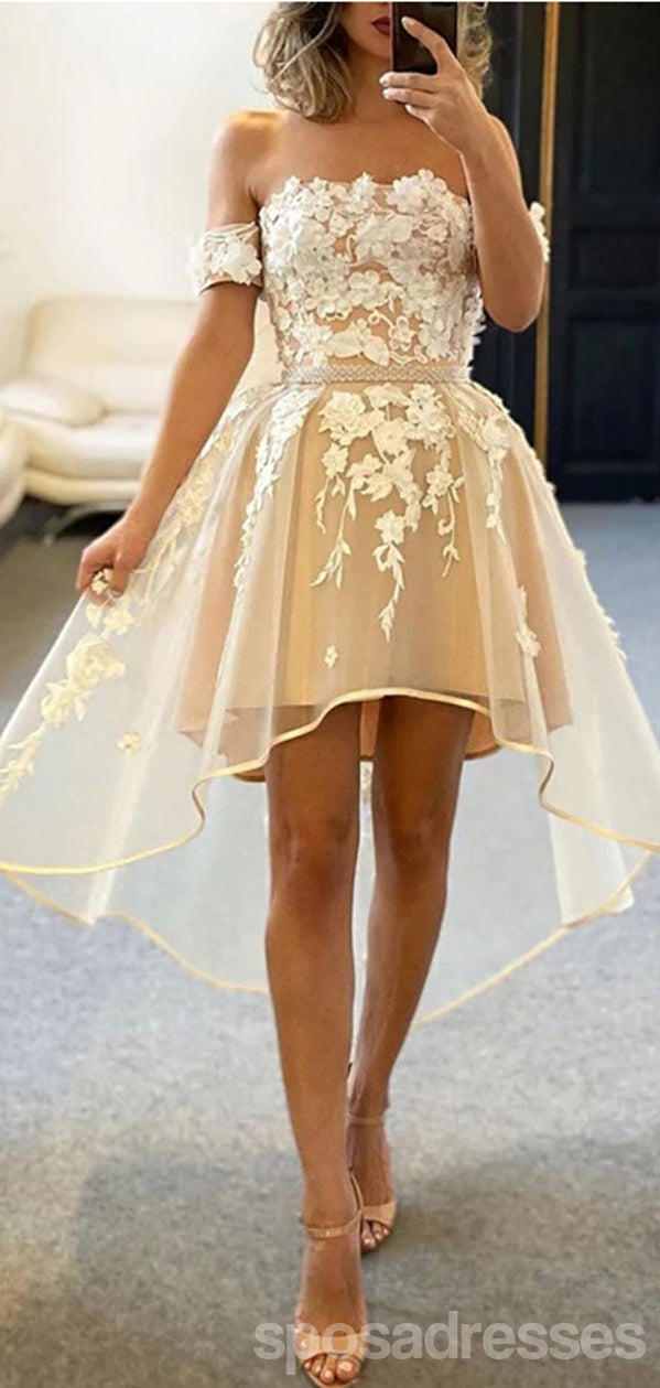 inexpensive short prom dresses Lace Applique Silver A Line Homecoming Dresses V Neck Cheap Short Prom Dress APD2724