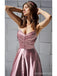 Elegant Pink A-line Side Slit Cheap Long Prom Dresses Online,13048