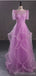 Purple A-line Short Sleeves Jewel Cheap Long Prom Dresses Online,12984