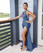 Mismatched Slate Blue Mermaid Cheap Bridesmaid Dresses Online, WG1081