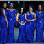 Mismatched Blue Mermaid Cheap Long Bridesmaid Dresses Online,WG1650