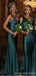 Sexy Green Mermaid One Shoulder Cheap Long Bridesmaid Dresses Online,WG1243