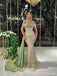 Sexy Green Mermaid Off Shoulder Maxi Long Prom Dresses,Evening Dresses,13142
