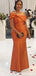 Newest Orange Mermaid Cheap Long Bridesmaid Dresses,WG1631