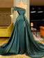 Emerald Green Mermaid Sweetheart High Slit Cheap Long Prom Dresses,12898