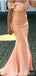 Orange Mermaid Off Shoulder Cheap Long Bridesmaid Dresses Online,WG1199