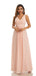Pink A-line Straps V-neck Cheap Chiffon Long Bridesmaid Dresses,WG1608