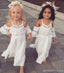 Lovely Short Sleeves Pretty Cheap Long Flower Girl Dresses, FD001