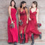 Fuchsia Mismatched Custom Made Cheap Long Bridesmaid Dresses Online, WG336