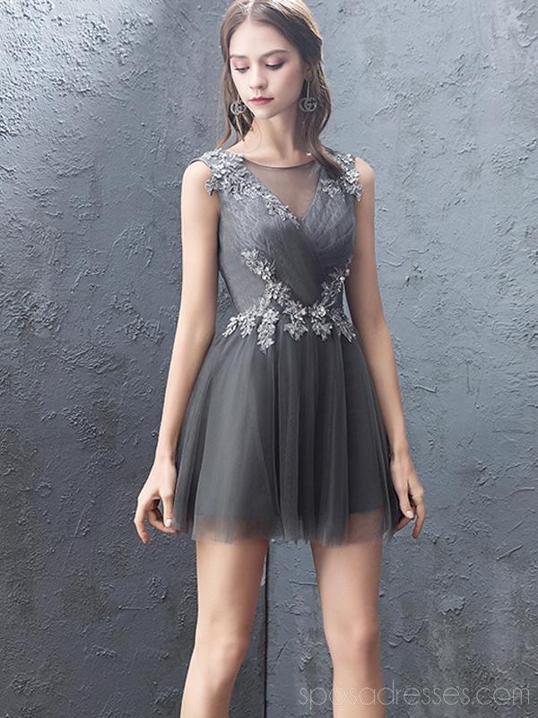 Grey Lace Beaded Cheap Homecoming Dresses Online, Cheap Short Prom Dre – SposaDresses Grey Lace Beaded Cheap Homecoming Dresses Online, Cheap Short Prom Dre – SposaDresses