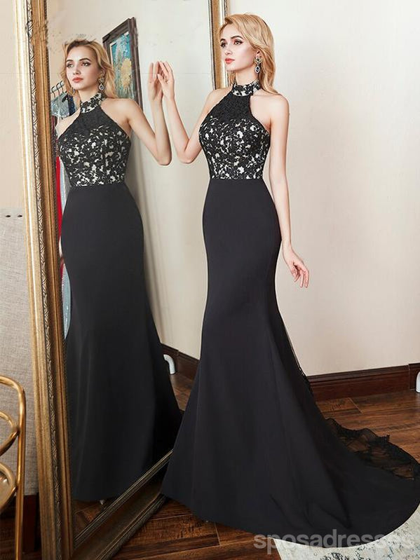 Black Mermaid Halter Sleeveless Long Prom Dresses Online, Dance Dresse SposaDresses Black Mermaid Halter Sleeveless Long Prom Dresses Online, Dance Dresse SposaDresses
