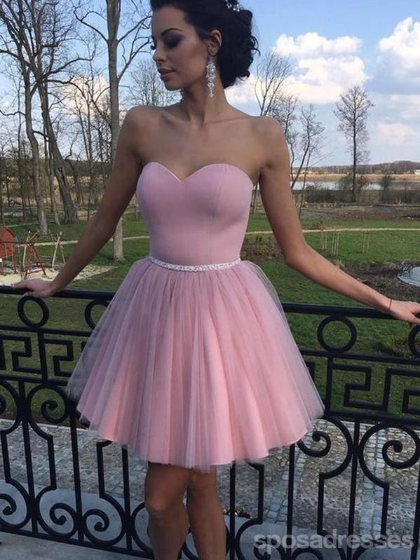Sweetheart Pink Simple Short Cheap Homecoming Dresses Online, CM702 SposaDresses Sweetheart Pink Simple Short Cheap Homecoming Dresses Online, CM702 SposaDresses