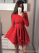 Long Sleeves Off Shoulder Short Cheap Homecoming Dresses Online, CM700