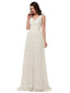 V Neck Lace Cheap Boho Wedding Dresses, Cheap Wedding Gown, WD708