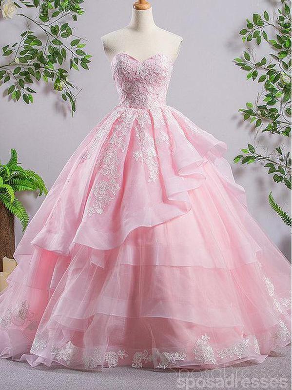 Sweetheart Pink A-line Lace Cheap Evening Prom Dresses, Sweet 16 Dress SposaDresses Sweetheart Pink A-line Lace Cheap Evening Prom Dresses, Sweet 16 Dress SposaDresses