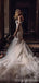 Long Mermaid Off Shoulder Sleeveless V-neck Lace Wedding Dresses,WD763