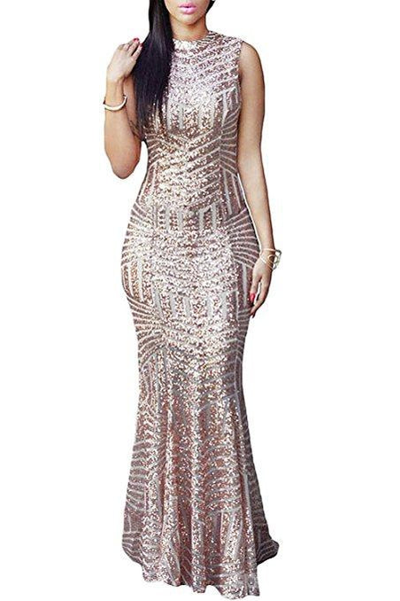 Sexy Open Back Rose Gold Sequin Long Evening Prom Dresses, 17485 SposaDresses Sexy Open Back Rose Gold Sequin Long Evening Prom Dresses, 17485 SposaDresses