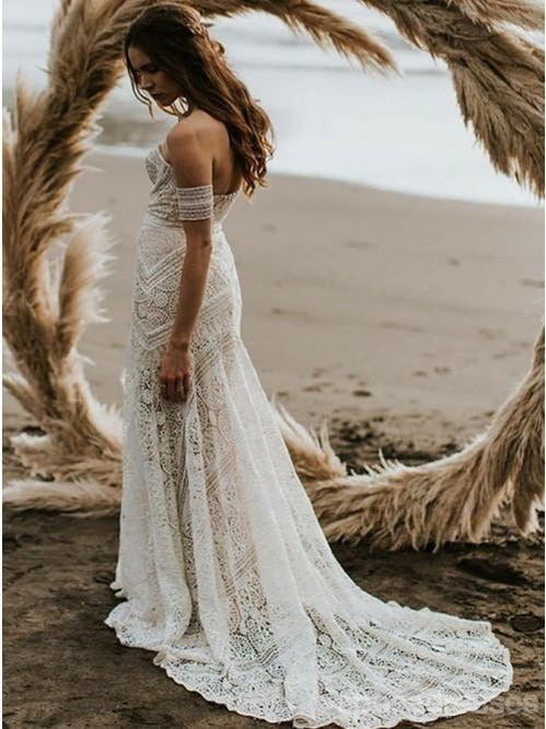lace mermaid wedding dress online Long Sleeves Mermaid Lace Wedding Dress