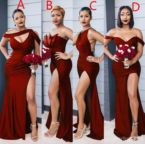 Mismatched Burgundy Mermaid Cheap Bridesmaid Dresses Online, WG813 SposaDresses Mismatched Burgundy Mermaid Cheap Bridesmaid Dresses Online, WG813 SposaDresses