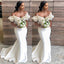 Elegant Meamrid Off The Shoulder White Bridesmaid Dresses Online, WG869