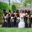 Mismatched Mermaid Black Cheap Long Bridesmaid Dresses Online,WG1205