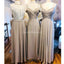Mismatched Champagne Long Bridesmaid Dresses Online, Cheap Dresses, WG699