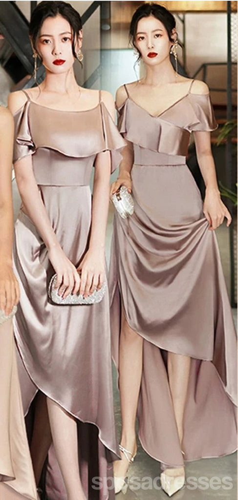 Mismatched Champagne Sexy Mermaid Sleeveless Long Bridesmaid Dresses Gown Online,WG1088