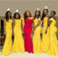 Mismatched Mermaid Yellow Cheap Long Bridesmaid Dresses Online,WG1195