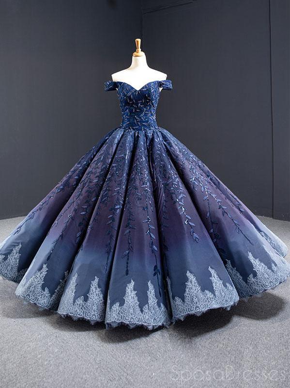 navy blue and silver quinceanera dresses