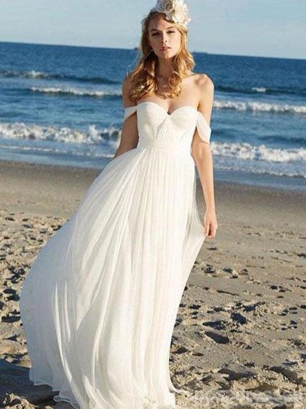 unique casual wedding dresses Off Shoulder Unique Casual Cheap Beach Wedding Dresses, WD312 – SposaDresses