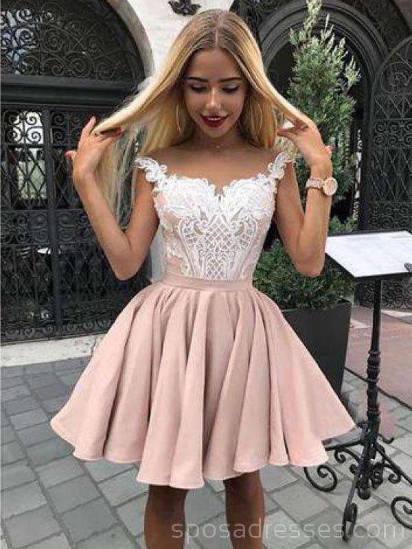 Cap Sleeves Dusty Pink Cheap Homecoming Dresses Online, Cheap Short Pr SposaDresses Cap Sleeves Dusty Pink Cheap Homecoming Dresses Online, Cheap Short Pr SposaDresses