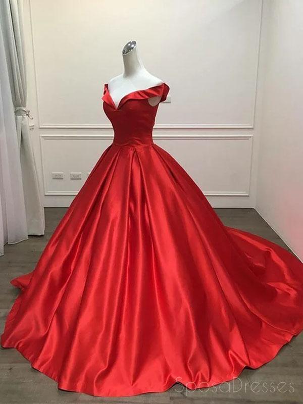 Off Shoulder Bright Red Long Evening Prom Dresses, Cheap Custom Sweet SposaDresses Off Shoulder Bright Red Long Evening Prom Dresses, Cheap Custom Sweet SposaDresses