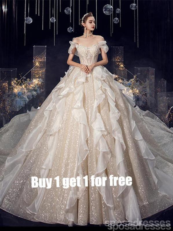 Off Shoulder Bling A-line Luxurious Wedding Dresses Online, Popular Br SposaDresses Off Shoulder Bling A-line Luxurious Wedding Dresses Online, Popular Br SposaDresses