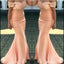 Orange Mermaid Off Shoulder Cheap Long Bridesmaid Dresses Online,WG1199