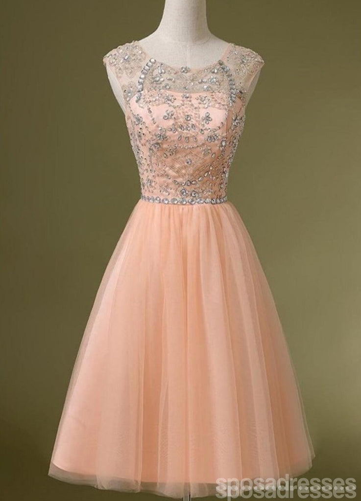 peach homecoming dress Zapaka Women Purple A Line V Neck Homecoming Dress Tulle Tiered Short  Cocktail Dress main image 0